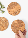 LIGA natural cork coasters set of four, UK version