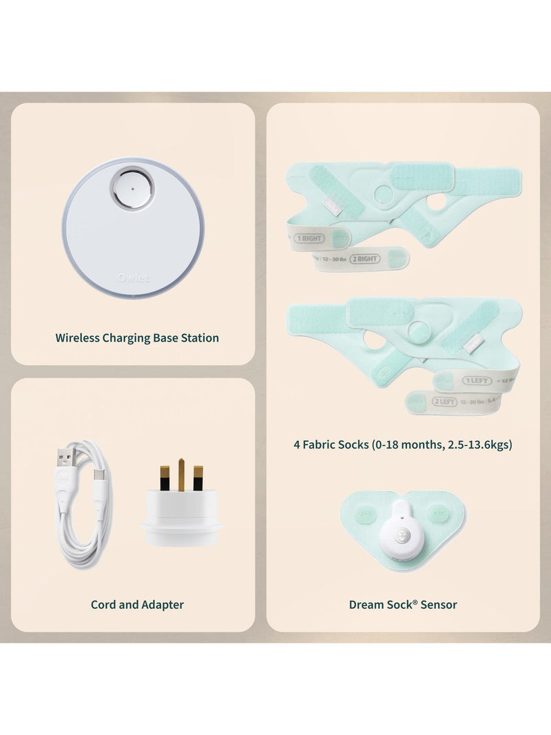 Owlet Dream Sock smart baby monitor Dusty Rose - British product