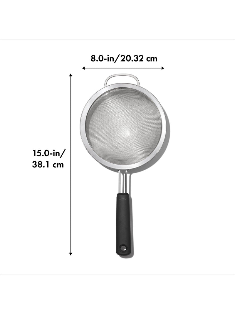 OXO Good Grips fine mesh strainer 20cm, imported from the UK