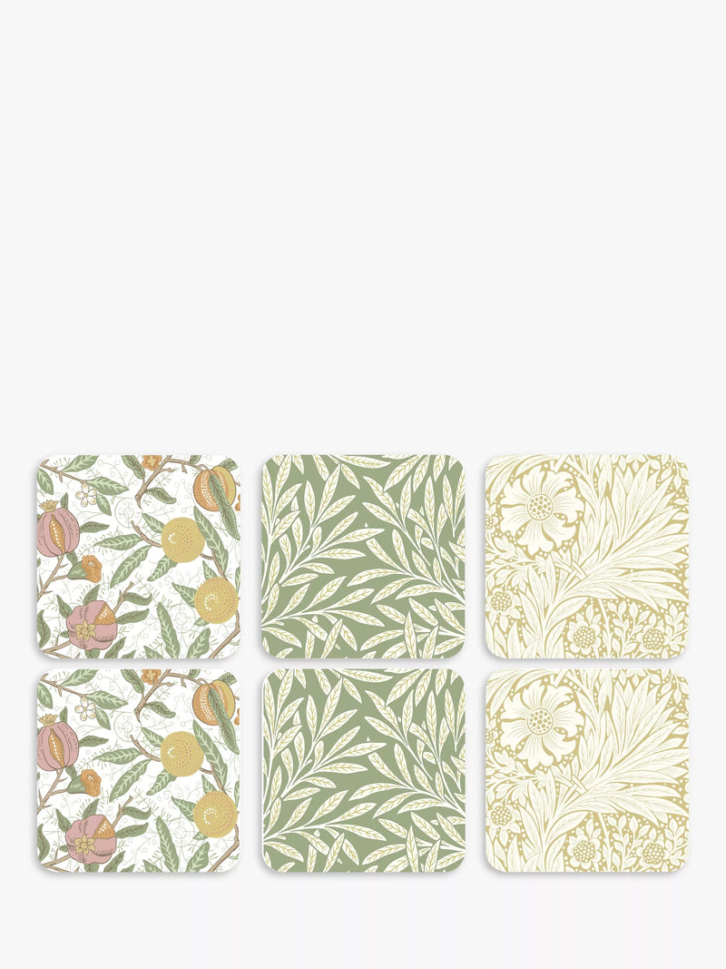 Morris & Co coasters set of 6 assorted - British product