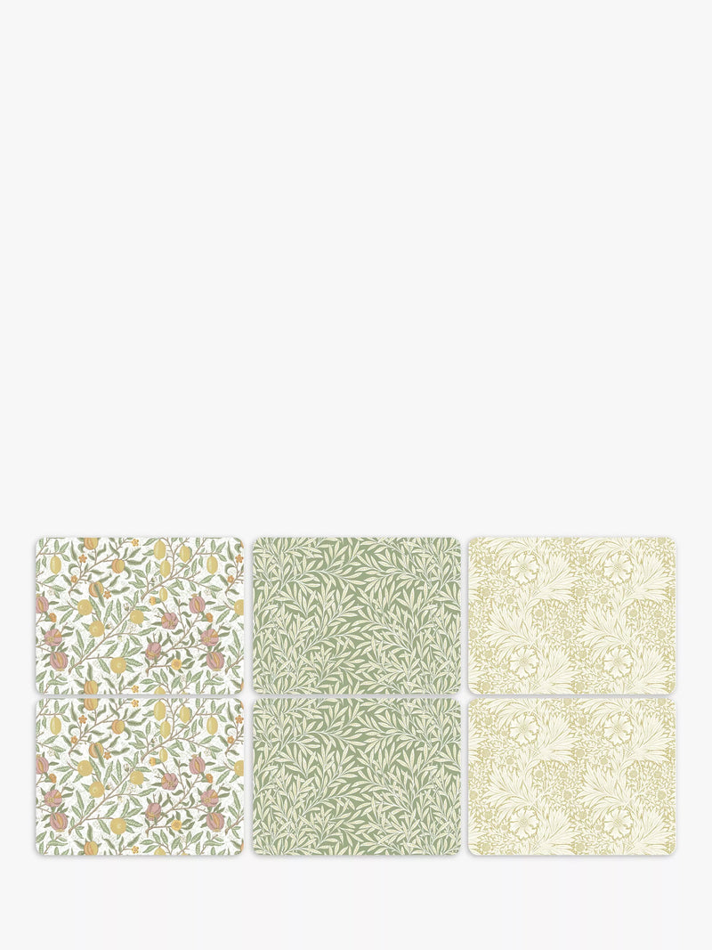Morris & Co archive print cork-backed placemats set of 6 (British brand)
