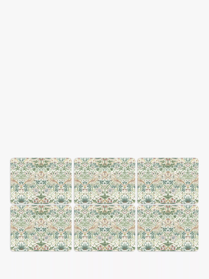 Morris & Co. Strawberry Thief placemats set of 6, UK version