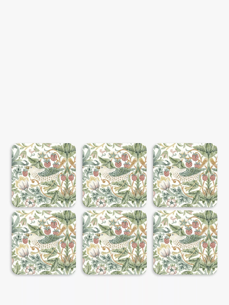 Morris & Co Strawberry Thief coaster set of 6 - British product
