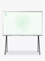 John Lewis Samsung The Serif (2024) QLED HDR 4K Ultra HD Smart TV, 50 inch with TVPlus & Bouroullec Brothers Design, Cloud White- Buy online at McGrocer
