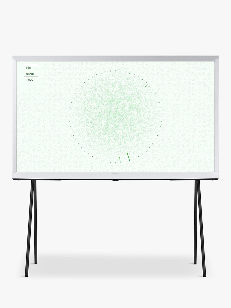 Samsung The Serif (2024) QLED HDR 4K Ultra HD Smart TV, 50 inch with TVPlus & Bouroullec Brothers Design, Cloud White