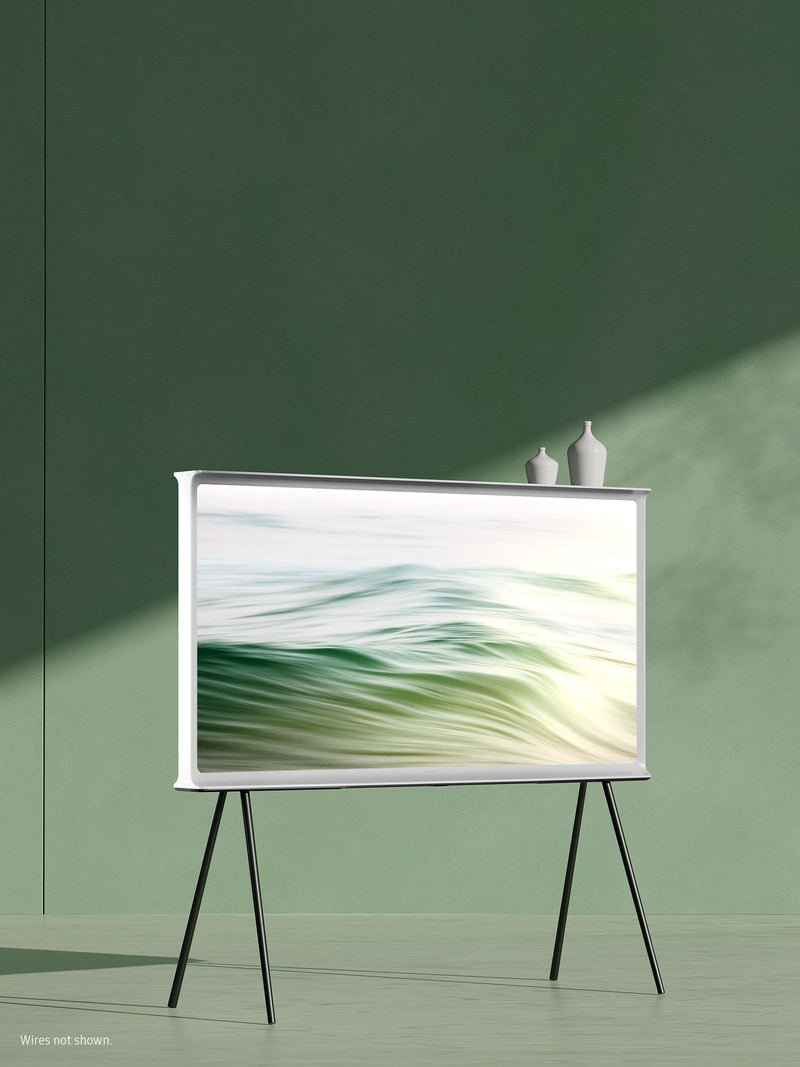 Samsung The Serif (2024) QLED HDR 4K Ultra HD Smart TV, 50 inch with TVPlus & Bouroullec Brothers Design, Cloud White