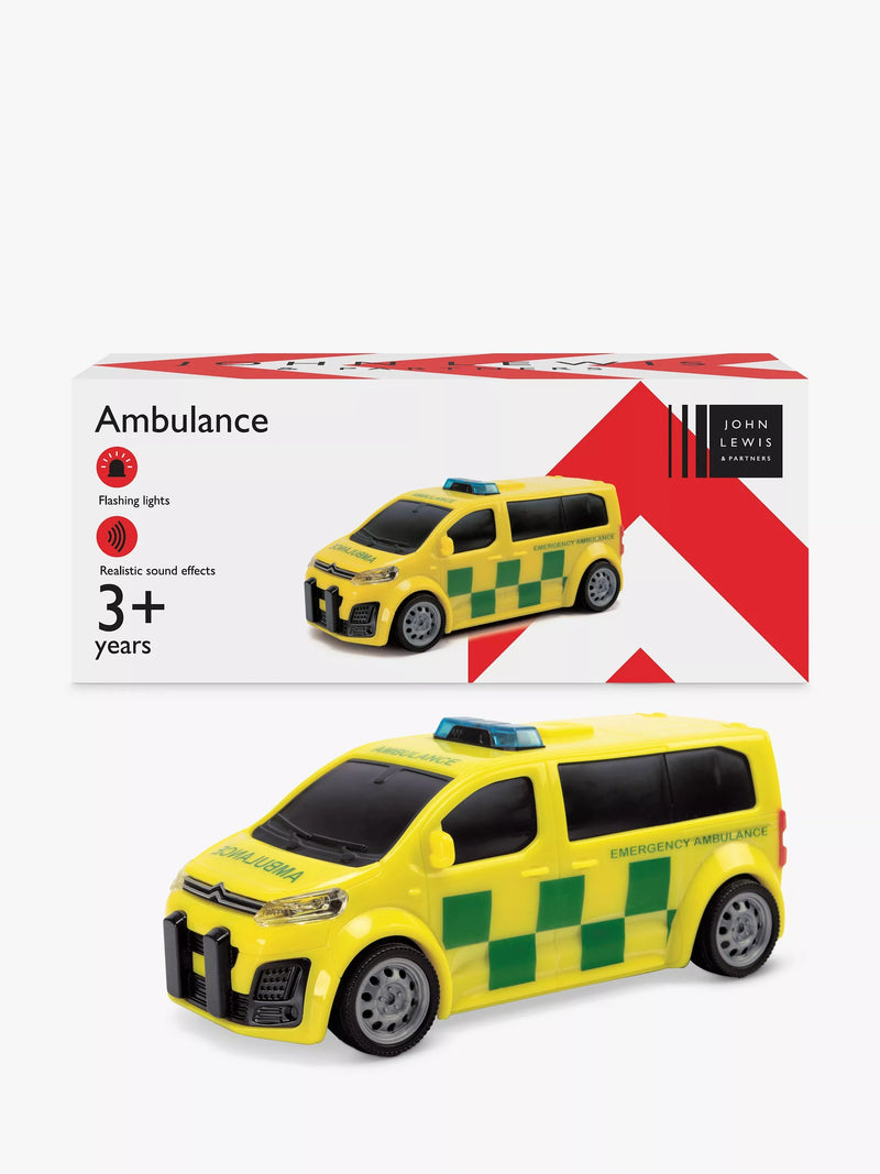 John Lewis toy ambulance with lights and sounds, UK version