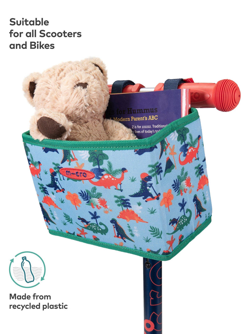 Micro Scooters dinosaur child-friendly folding basket (British brand)