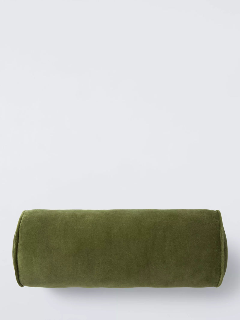 John Lewis cotton velvet bolster cushion L55cm - British product
