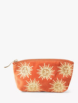 John Lewis Velvet Coin Purse with Hand-Drawn Sun Embroidery- Buy online at McGrocer
