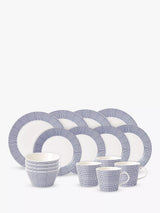 John Lewis Royal Doulton Pacific Dot Porcelain Dinnerware Set, Blue, 16 Piece- Buy online at McGrocer