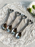Selbrae House love heart stainless steel spoons, set of 4, UK version