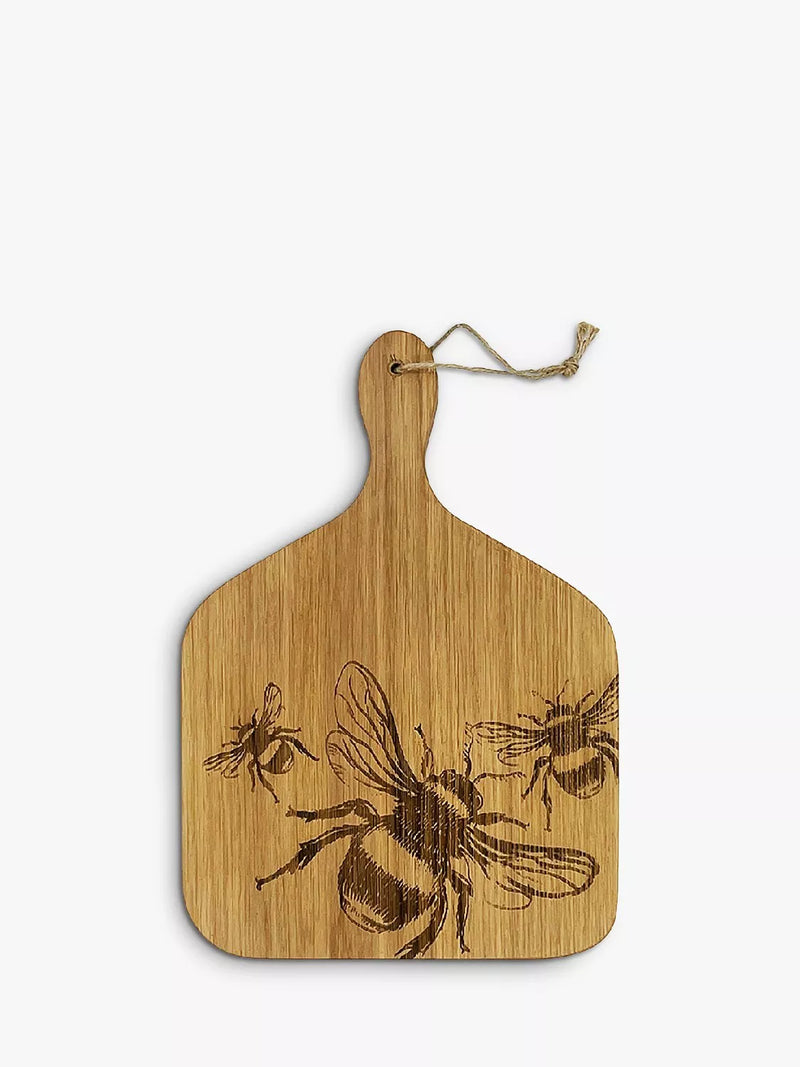 Selbrae House oak paddle board with bee engraving, imported from the UK