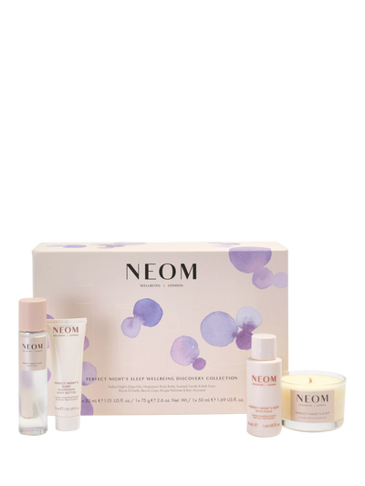 John Lewis NEOM Wellbeing London Perfect Sleep Discovery Set Sleep Aid Gift Set- Buy online at McGrocer