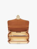 Aspinal Midi Mayfair Raffia cross body bag, natural tan, imported from the UK