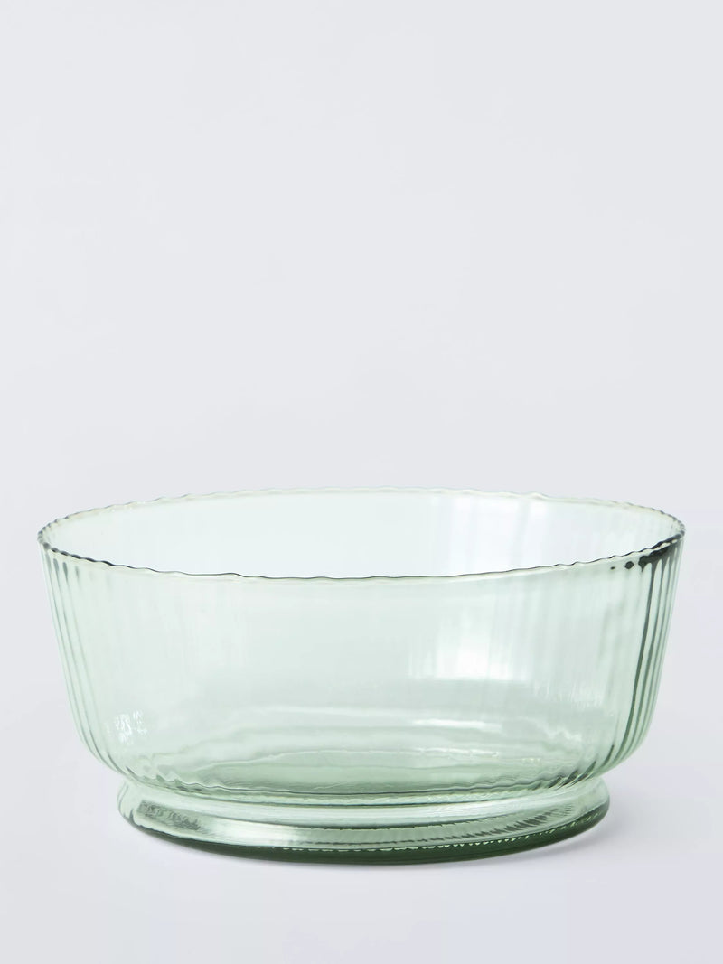 Green Recycled Glass Serving Bowl, 24.5cm