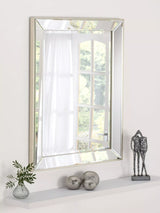 John Lewis Yearn Contemporary Bevelled Glass Rectangular Wall Mirror, Champagne, 91cm x 66cm- Buy online at McGrocer