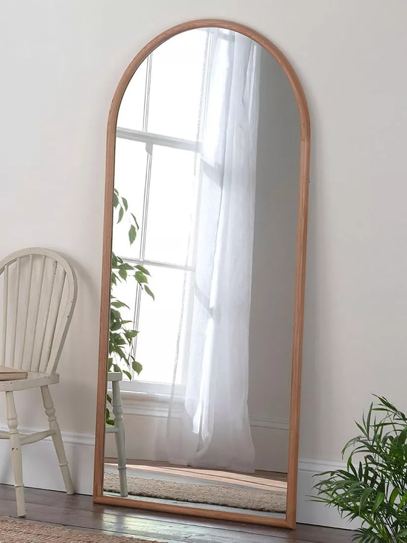 Yearn full-length mirror arched frame natural 180x80cm - British product