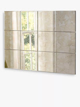 John Lewis Yearn Manhattan Bevelled Glass Tile Rectangular Wall Mirror, 123 x 92cm, Clear- Buy online at McGrocer