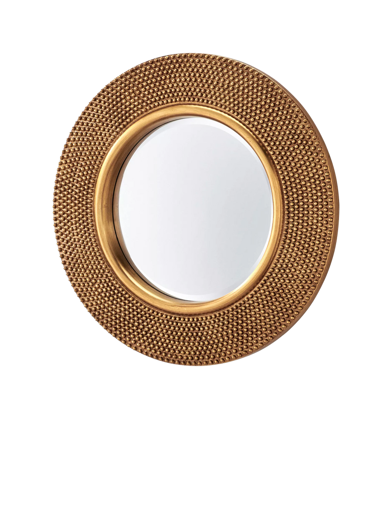 Yearn studded round wall mirror 79cm, imported from the UK