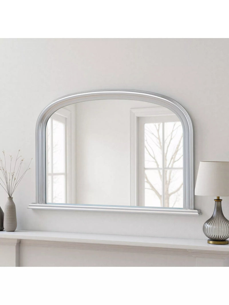 Yearn Ribbed Overmantel Wall Mirror, 77 x 112cm
