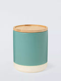 John Lewis Matt Dipped Stoneware Kitchen Storage Jar with Bamboo Lid 550ml