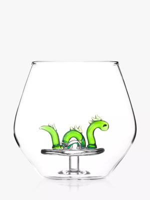 Bar Bespoke Loch Ness Monster Clear Glass Tumbler 400ml