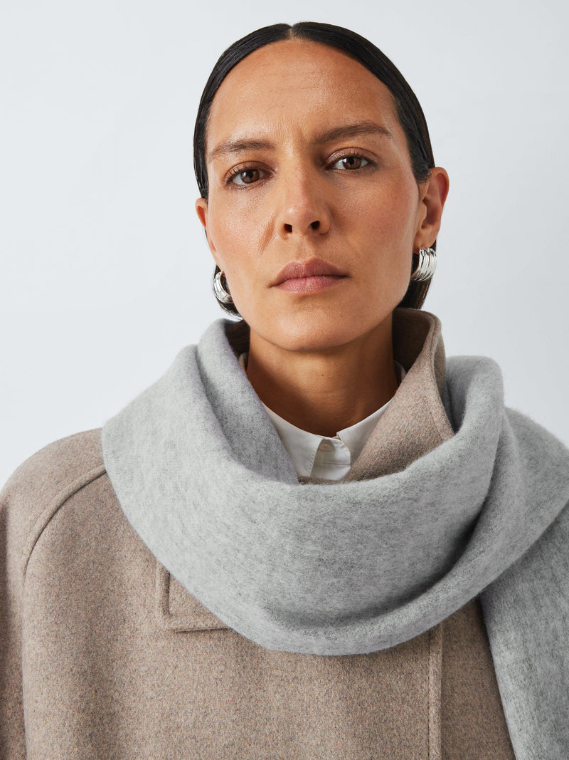 John Lewis blanket wool scarf plain rectangular 50.5 x 198cm - British product