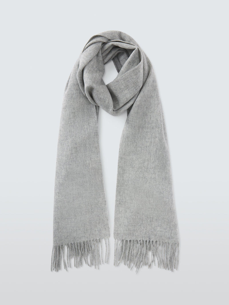 John Lewis blanket wool scarf plain rectangular 50.5 x 198cm - British product