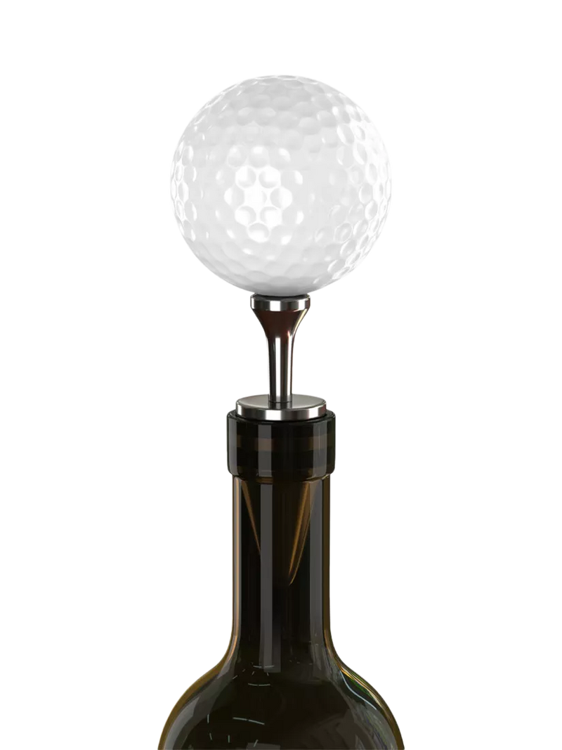 Uberstar golf ball wine bottle stopper white (British brand)