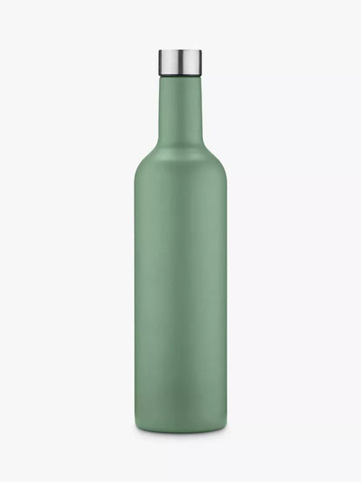 John Lewis Uberstar Insulated Double Wall Stainless Steel Travel Wine Bottle, Sage Green, 750ml- Buy online at McGrocer