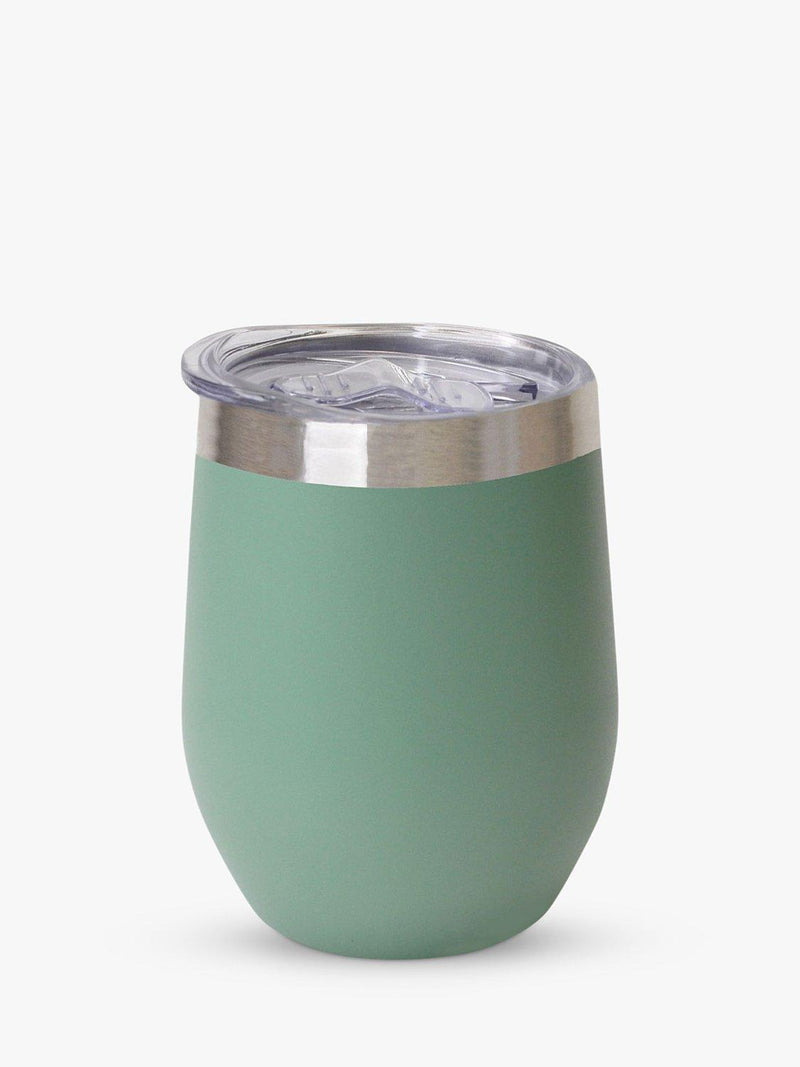 Uberstar wine cup in sage green, 350ml (British brand)