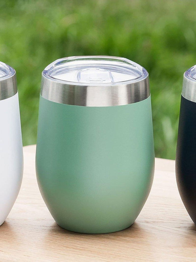 Uberstar wine cup in sage green, 350ml (British brand)