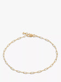 Monica Vinader 14ct gold paperclip chain bracelet, UK version
