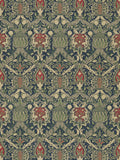 Morris & Co. Granada furnishing fabric indigo/red (British brand)