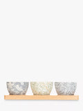 William Morris ceramic bowls set with mixed prints and beech tray (British brand)