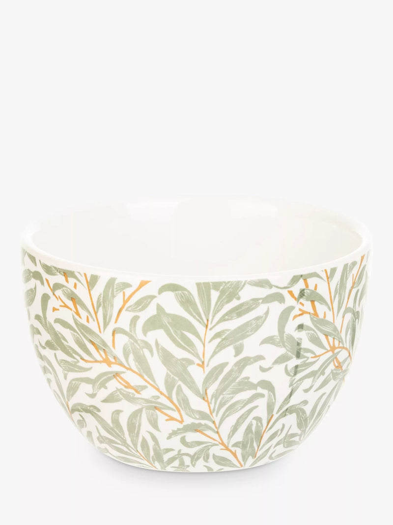 William Morris ceramic bowls set with mixed prints and beech tray (British brand)