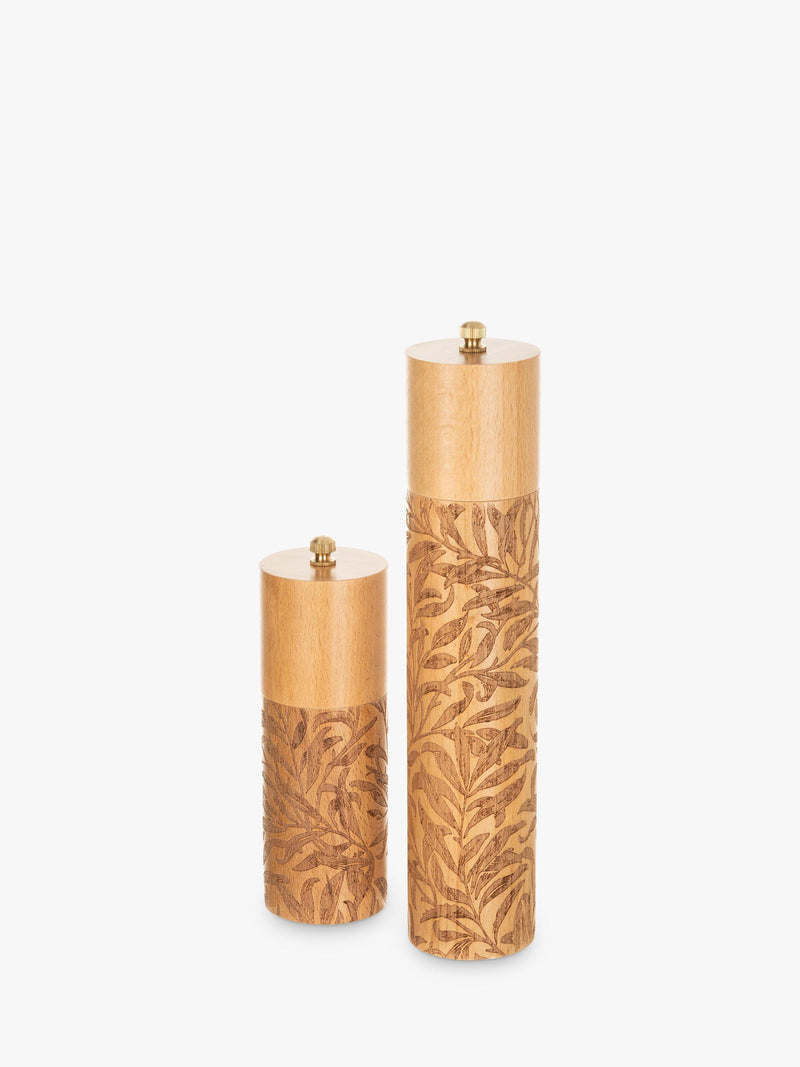 William Morris Willow Boughs beech wood salt and pepper mills (British brand)