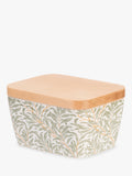 William Morris Willow Boughs butter dish with beech wood lid (British brand)