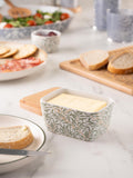William Morris Willow Boughs butter dish with beech wood lid (British brand)