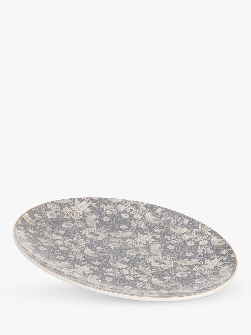 William Morris green oval stoneware serving platters set of 2 40cm (British brand)