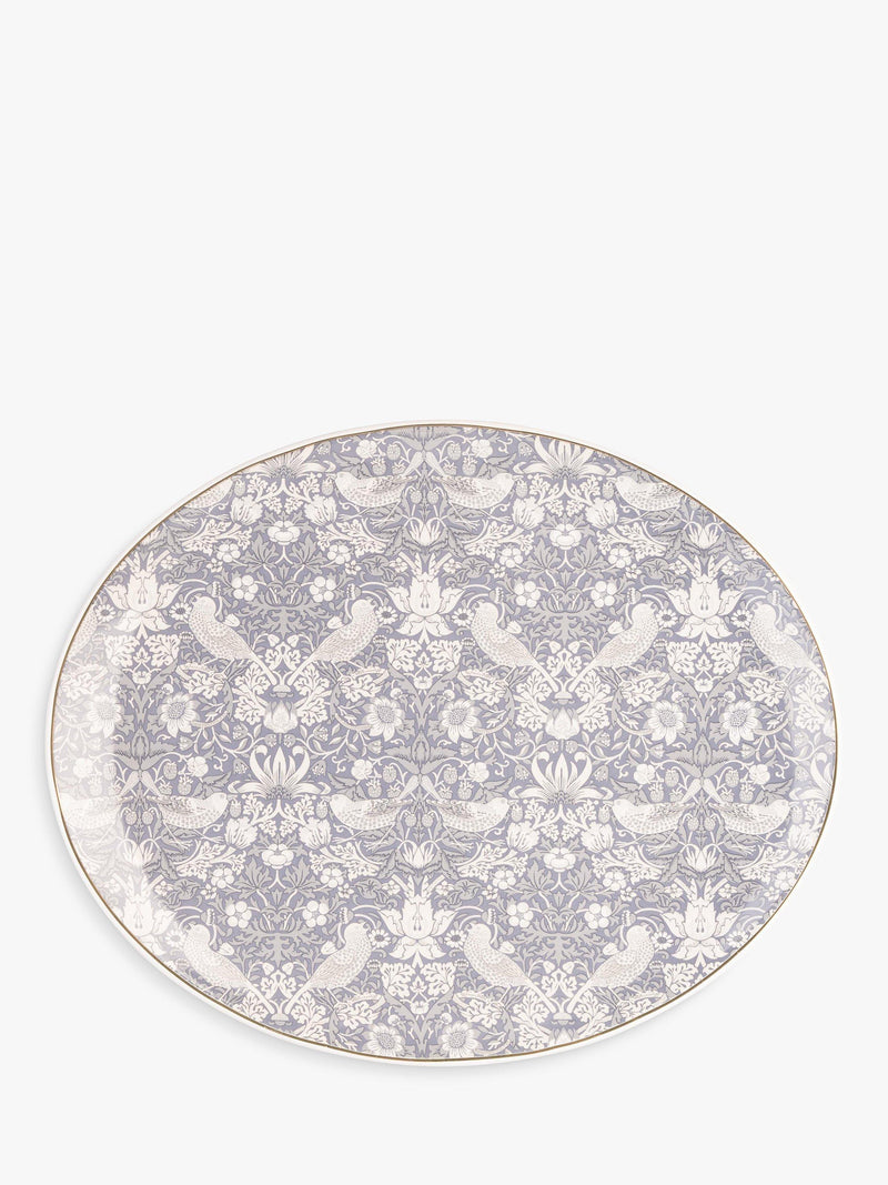 William Morris green oval stoneware serving platters set of 2 40cm (British brand)