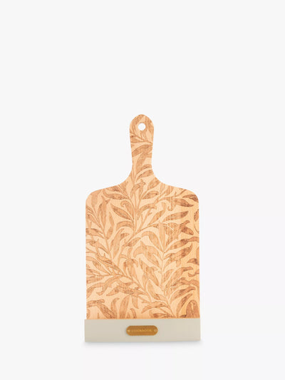John Lewis Collapsible Cookbook Stand with Willow Boughs Etching and Stainless Steel Plate, FSC-Certified Beech Wood- Buy online at McGrocer
