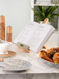 William Morris cookbook stand with Willow Boughs etching, collapsible beech wood (British brand)