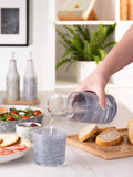 Glass carafe and tumbler set with William Morris pattern (British brand)