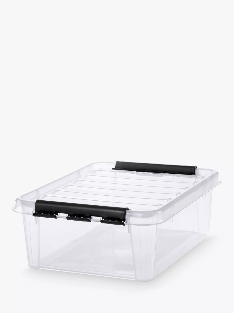 SmartStore classic plastic storage box with lid 20L - British product