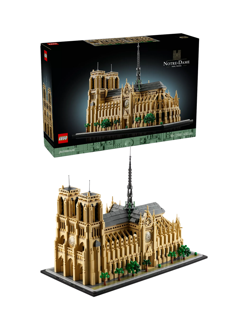 LEGO Notre-Dame de Paris architectural building set for adults, UK version