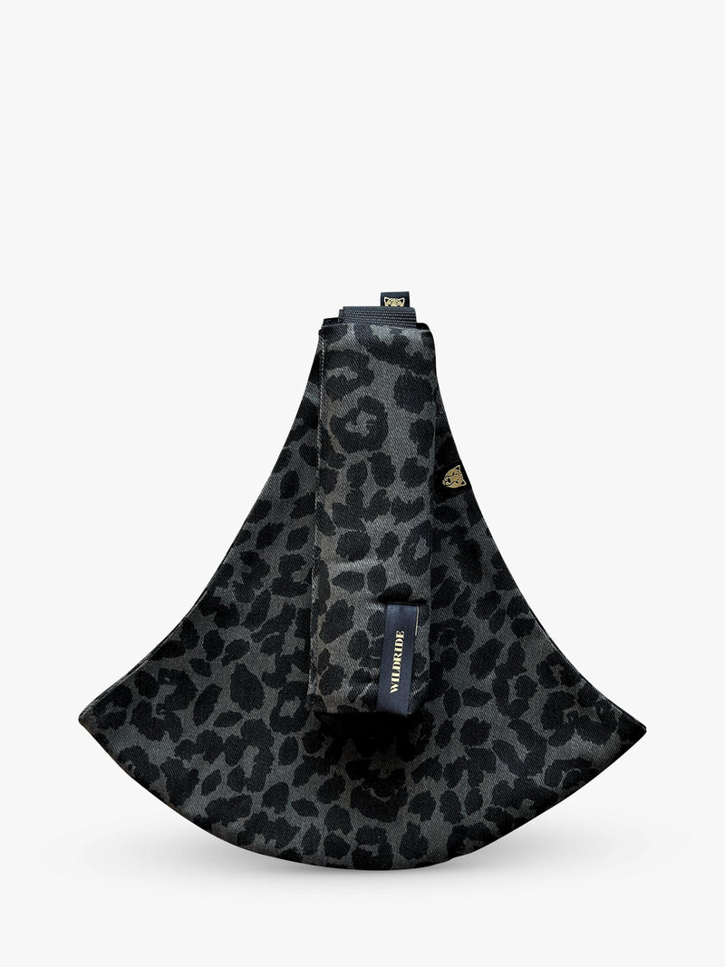 Wildride toddler hip carrier in grey leopard print, up to 20kg (British brand)