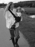 Wildride toddler hip carrier in grey leopard print, up to 20kg (British brand)