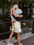 Wildride toddler hip carrier in grey leopard print, up to 20kg (British brand)